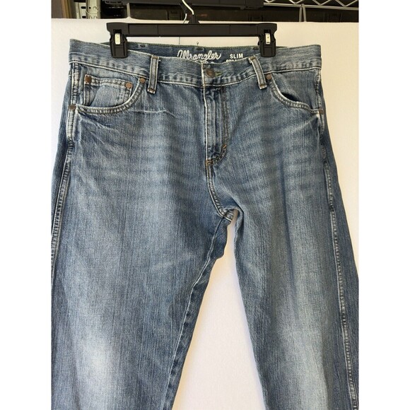 Wrangler Retro Jeans Mens 38x31 Blue Slim Boot Cut Western Cowboy Rodeo - Picture 2 of 6